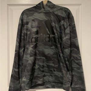 Adidas Boys Youth Green Camouflage Camo Pullover Hoodie